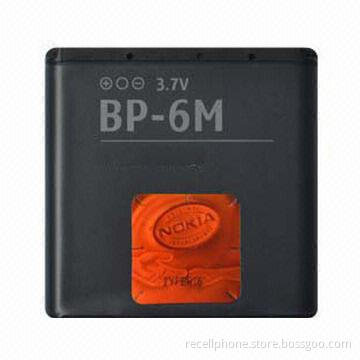 Mobile Phone Battery, BP 6M, Compatible with Nokia N93, N73, N77, 32250, 6151, 6233, 6234, 6280/8282